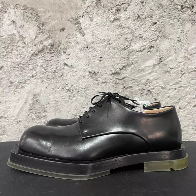 Bottega Veneta Black Double Sole Derby Shoes