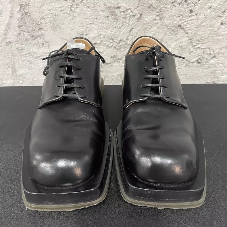 Bottega Veneta Black Double Sole Derby Shoes