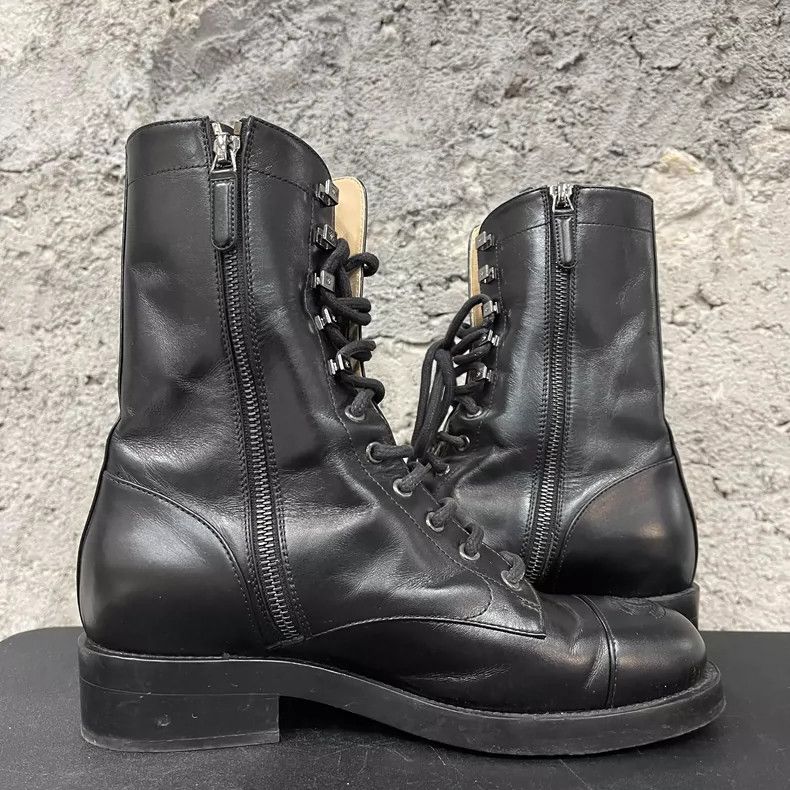 Chanel Chanel Black Leather Boots Size 39 Size US 8.5 / EU 41-42 - 4 Thumbnail