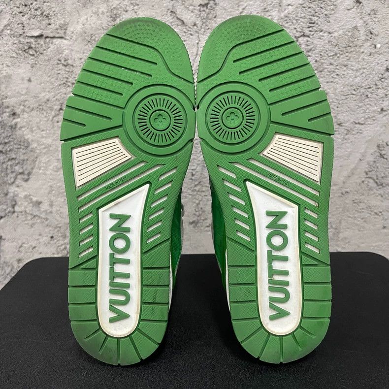 Louis Vuitton Louis Vuitton LV Trainer White Green Sneakers Size US 7 / EU 40 - 7 Thumbnail