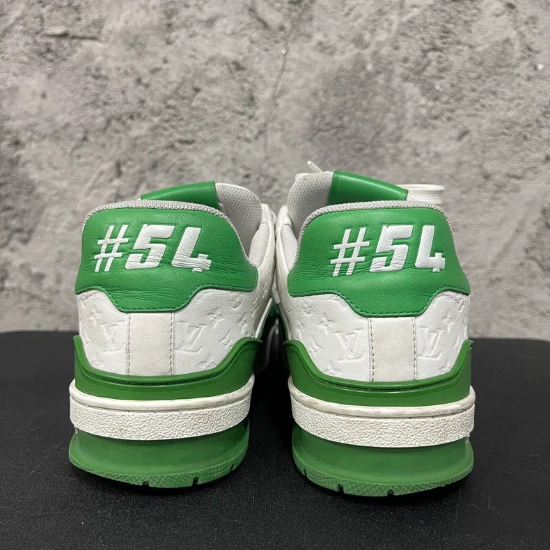 Louis Vuitton Louis Vuitton LV Trainer White Green Sneakers Size US 7 / EU 40 - 3 Thumbnail