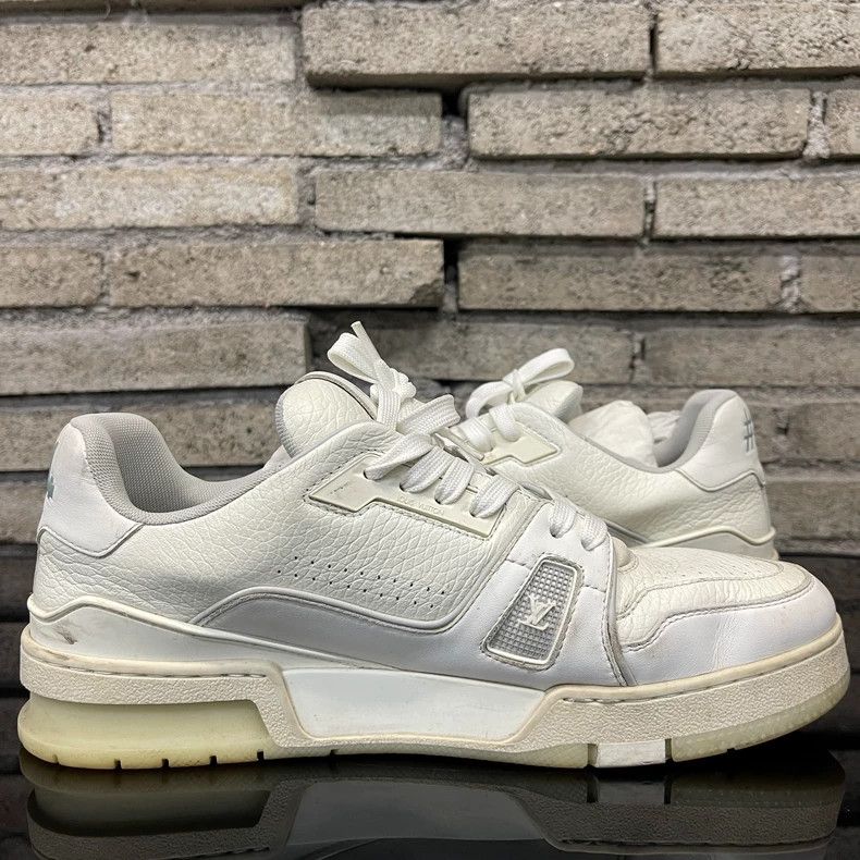 Louis Vuitton Louis Vuitton White Cement Sneakers Size 7 Size US 7 / EU 40 - 4 Thumbnail