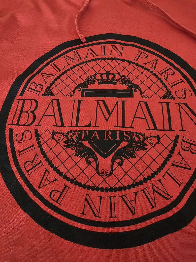 Balmain Long Sleeve Hooded T-Shirt