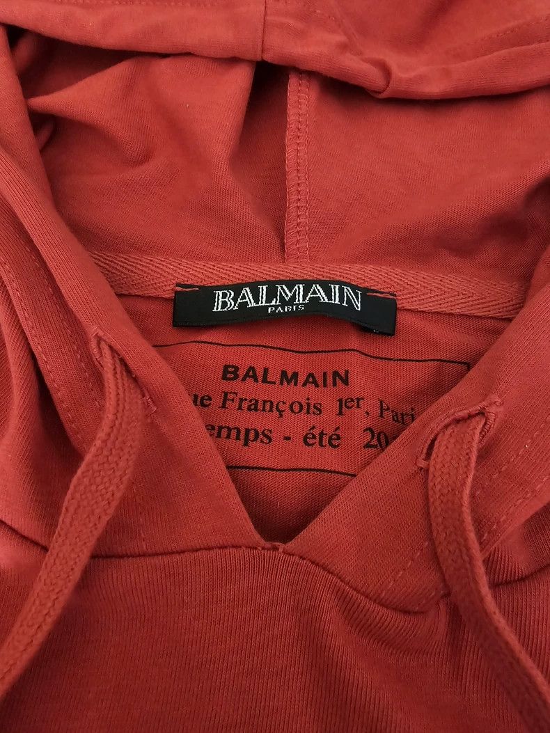 Balmain Balmain Long Sleeve Hooded T-Shirt Size US S / EU 44-46 / 1 - 3 Thumbnail
