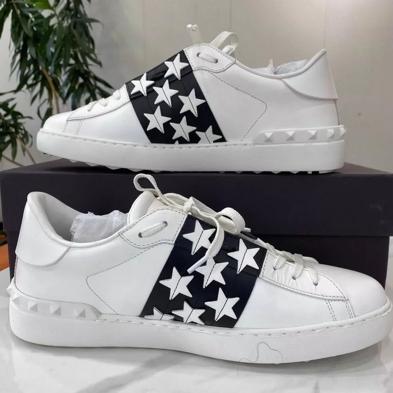 Valentino Valentino Black White Star Studded Casual Sneakers Size US 10 / EU 43 - 3 Thumbnail