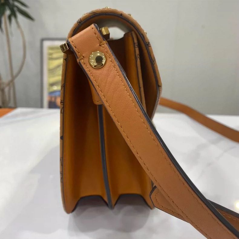 MCM MCM Patricia Cognac Color Saddle Bag Size ONE SIZE - 3 Thumbnail