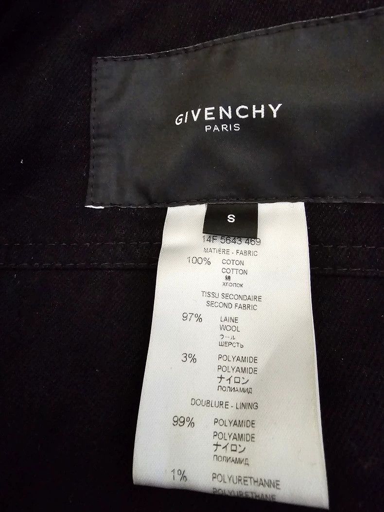 Givenchy Givenchy Men's Denim Jacket with Wool Detail Size US S / EU 44-46 / 1 - 6 Thumbnail