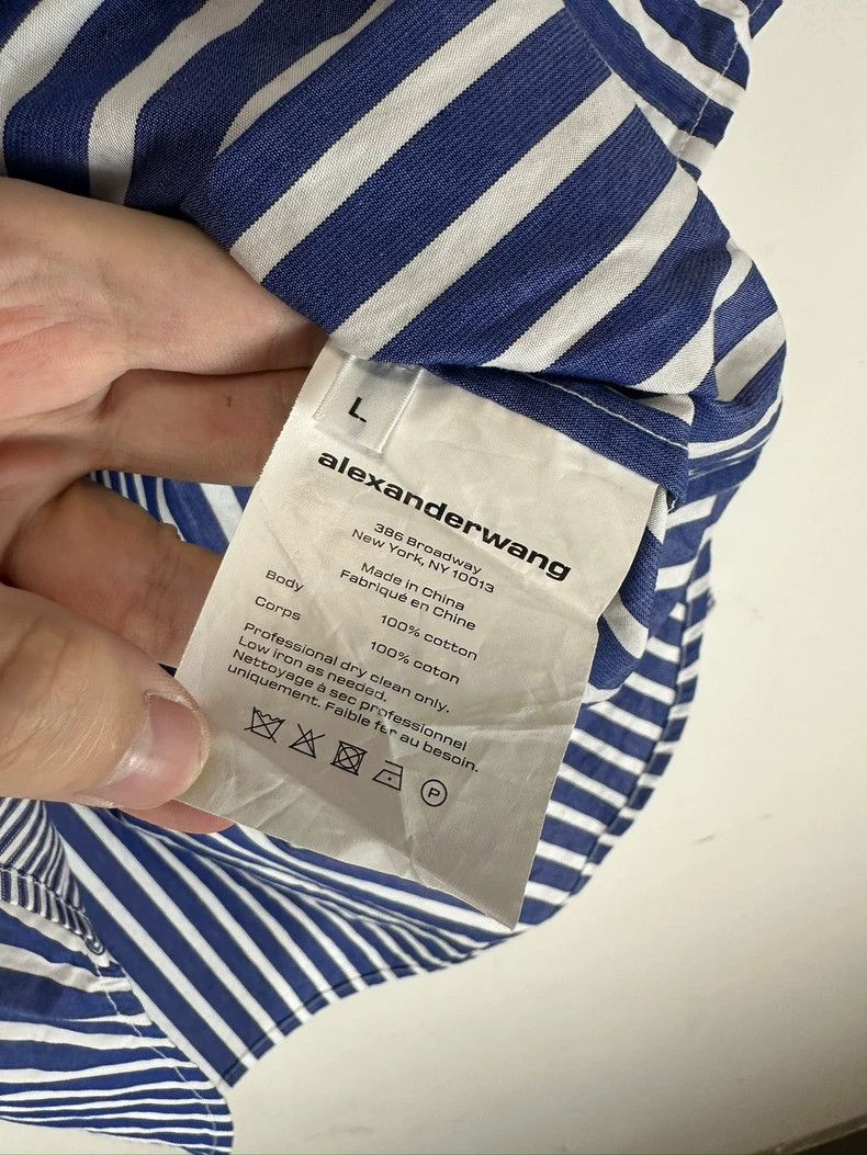 Alexander Wang Striped Long Sleeve Shirt by Alexander Wang Size US L / EU 52-54 / 3 - 4 Thumbnail