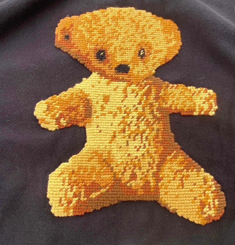 Gucci Gucci Teddy Bear Embroidered Cotton Sweatshirt-yf Size US M / EU 48-50 / 2 - 4 Thumbnail