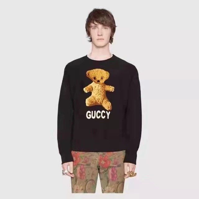 Gucci Gucci Teddy Bear Embroidered Cotton Sweatshirt-yf Size US S / EU 44-46 / 1 - 8 Thumbnail