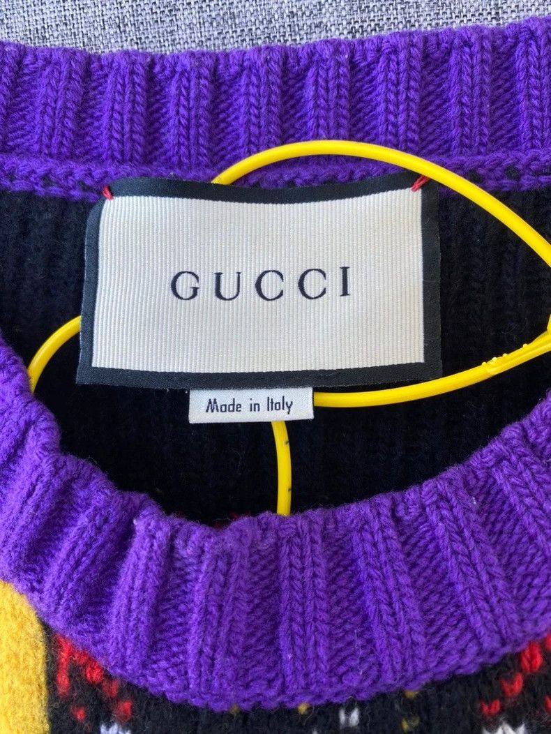 Gucci Gucci Animal Pattern Knit Sweater Jacket-yf Size US L / EU 52-54 / 3 - 8 Thumbnail