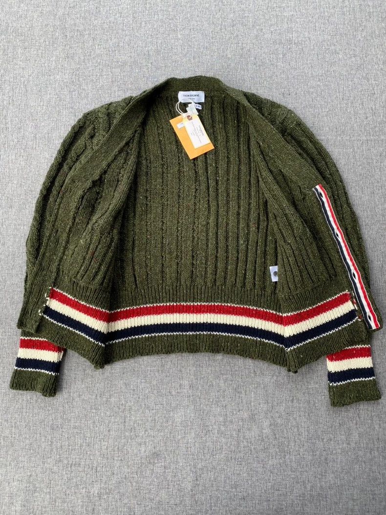 Thom Browne Thom Browne Men's Knitted Cardigan Sweater-yf Size US L / EU 52-54 / 3 - 3 Thumbnail