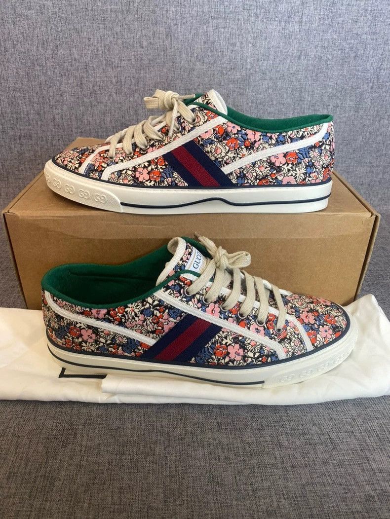 Gucci GUCCI Tennis 1977 Floral Fashion Sneakers Men-yf Size US 9 / EU 42 - 3 Thumbnail