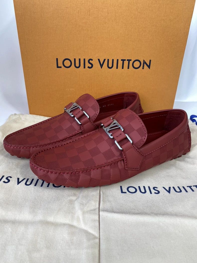 Louis Vuitton Louis Vuitton Red Checkerboard Loafers Size 6.5-yf Size US 6.5 / EU 39-40 - 2 Thumbnail