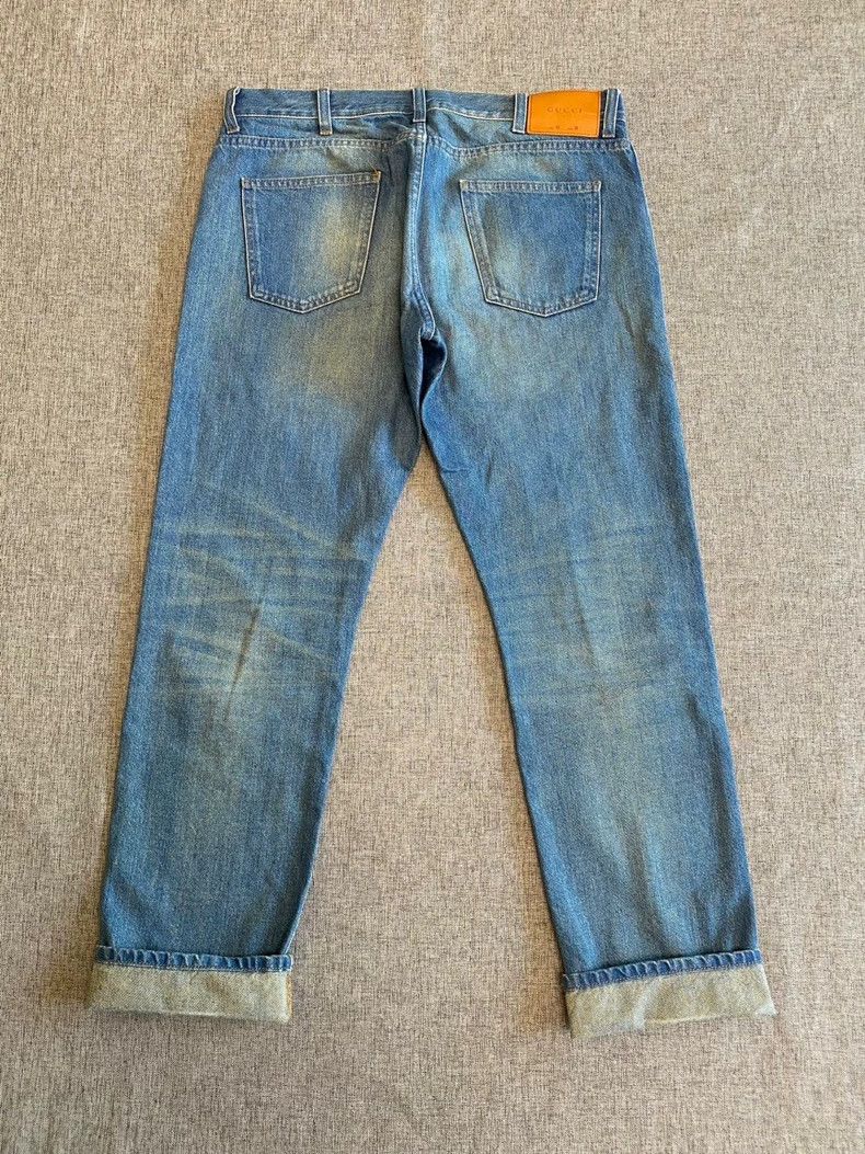 Gucci Gucci Men's Striped Denim Pants Size 36-yf Size US 36 / EU 52 - 2 Thumbnail