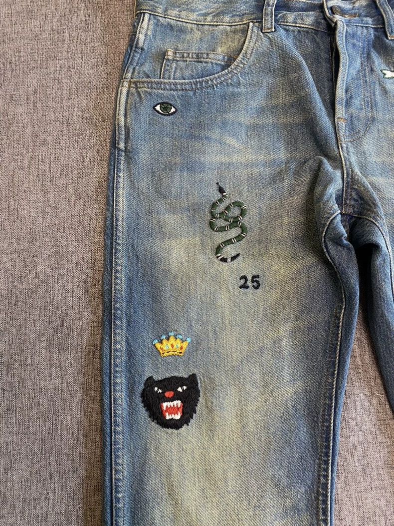 Gucci GUCCI Patterned Denim Pants with Embroidery-yf Size US 32 / EU 48 - 4 Thumbnail