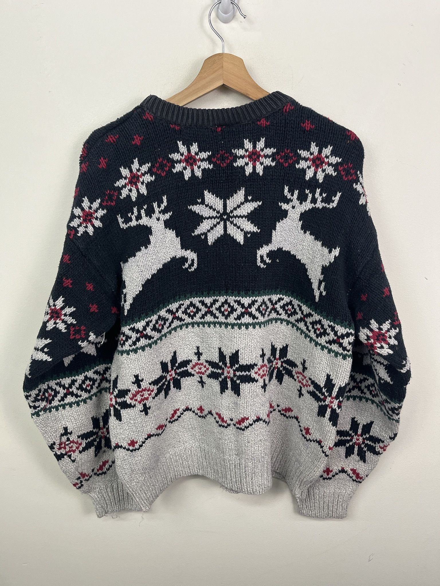 Other Vintage 1990s Greatland Thick Knit Sweater Jumping Stags Striped Knit Sweater Distressed Size S Size US S / EU 44-46 / 1 - 4 Thumbnail