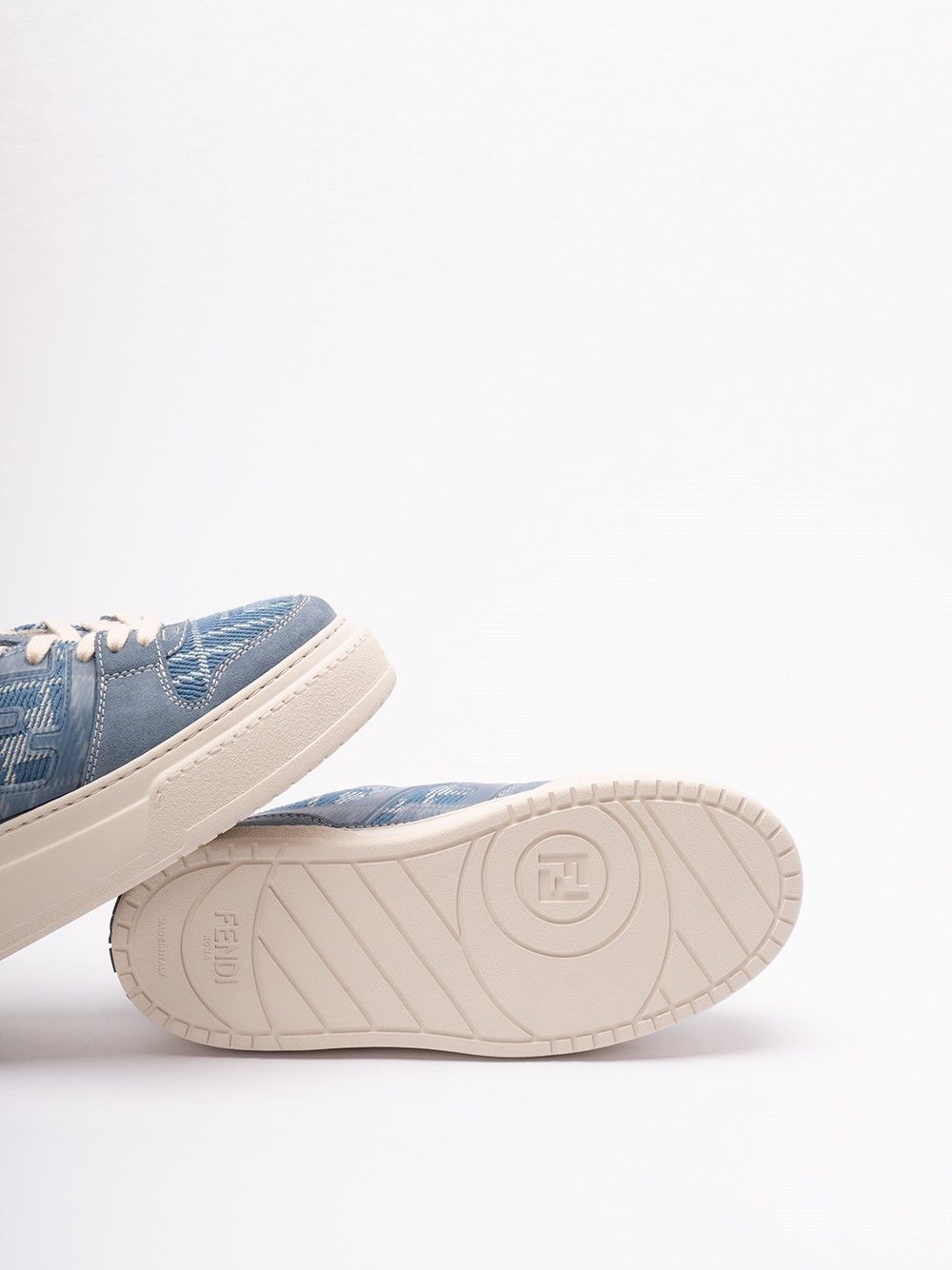 Fendi `FF Match` Denim Sneakers Size US 8 / IT 38 - 4 Thumbnail