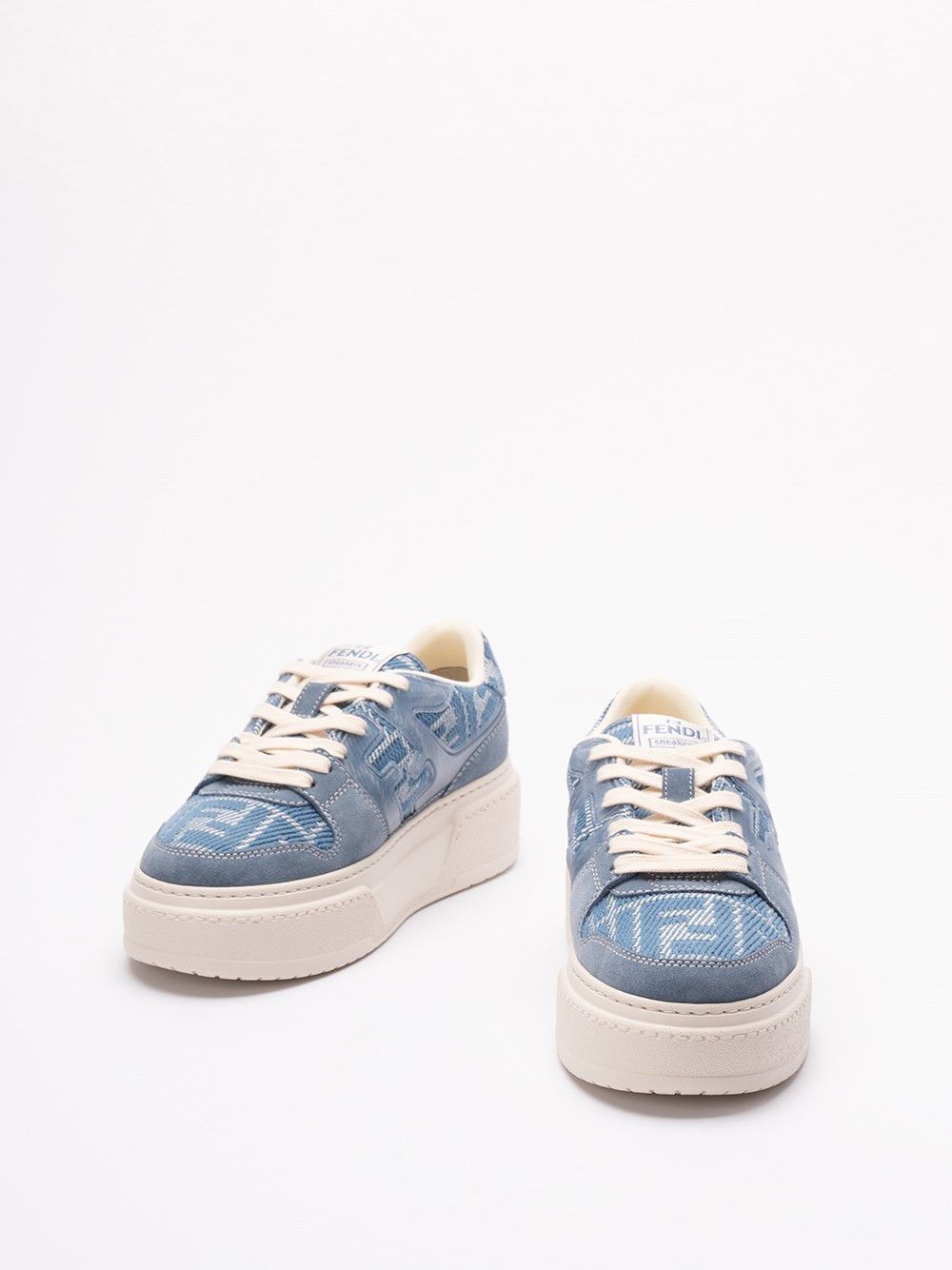 Fendi `FF Match` Denim Sneakers Size US 8 / IT 38 - 2 Thumbnail