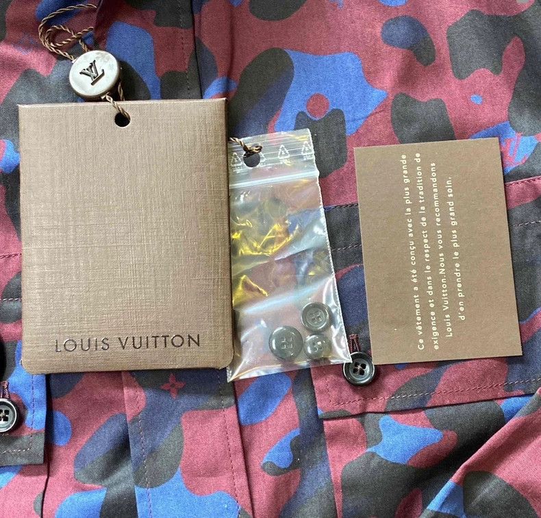 Louis Vuitton Louis Vuitton Men's Camouflage Shirt Size M-yf Size US M / EU 48-50 / 2 - 9 Thumbnail