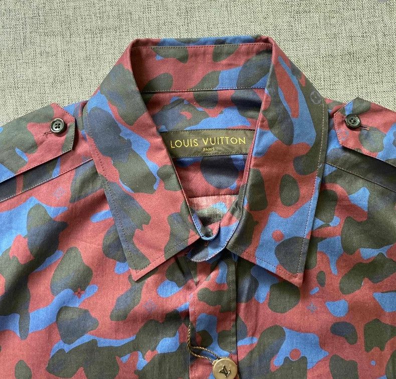Louis Vuitton Louis Vuitton Men's Camouflage Shirt Size M-yf Size US M / EU 48-50 / 2 - 3 Thumbnail