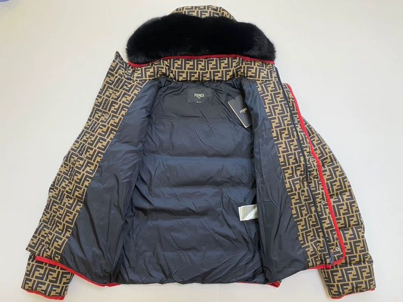 Fendi Men's FF Logo Print Down Jacket-yf