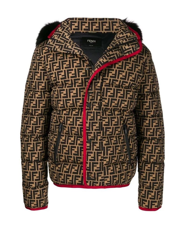 Fendi Men's FF Logo Print Down Jacket-yf