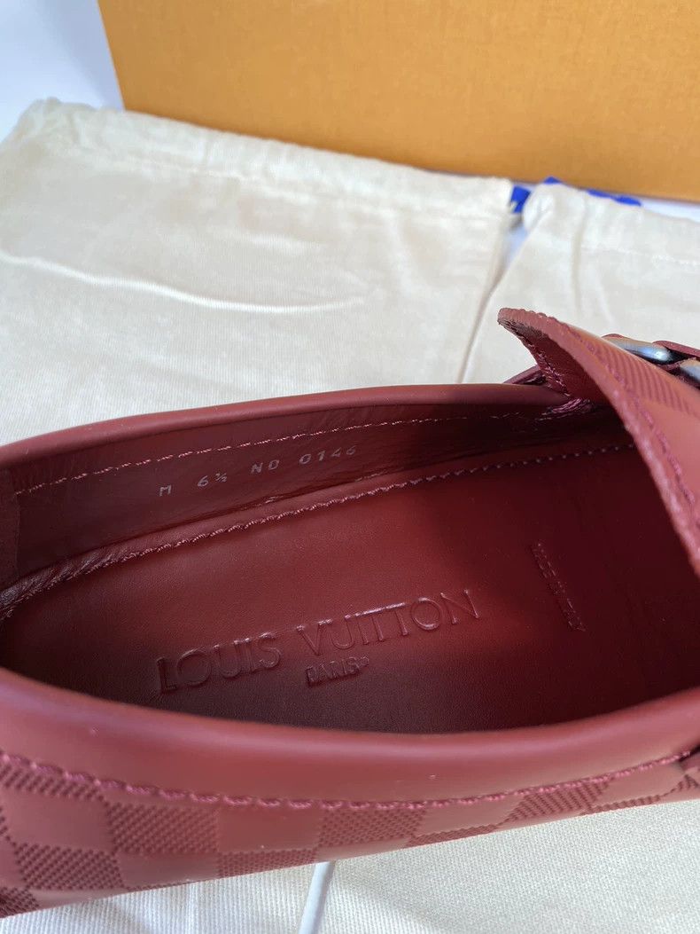 Louis Vuitton Louis Vuitton Red Checkered Loafers Size 6.5-yf Size US 6.5 / EU 39-40 - 8 Thumbnail