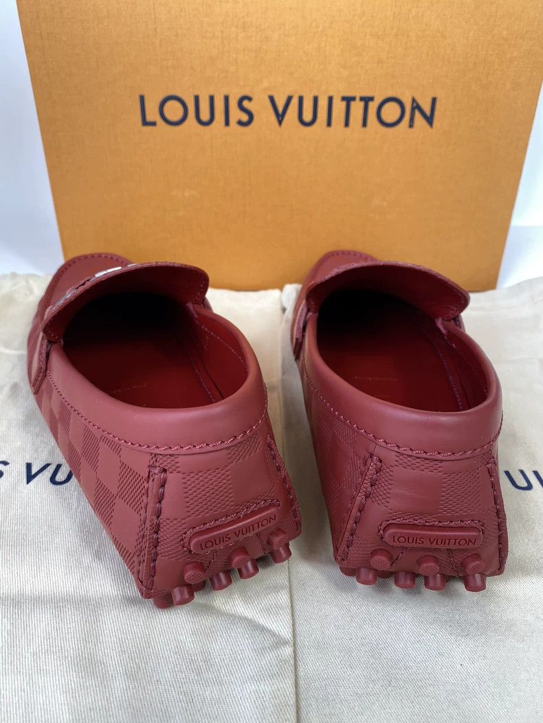 Louis Vuitton Louis Vuitton Red Checkered Loafers Size 6.5-yf Size US 6.5 / EU 39-40 - 7 Thumbnail