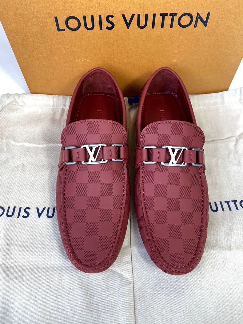 Louis Vuitton Louis Vuitton Red Checkered Loafers Size 6.5-yf Size US 6.5 / EU 39-40 - 2 Thumbnail