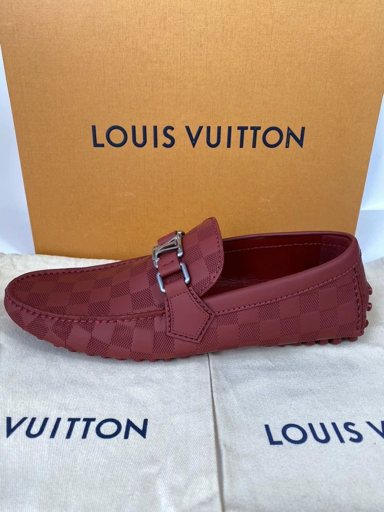 Louis Vuitton Louis Vuitton Red Checkered Loafers Size 6.5-yf Size US 6.5 / EU 39-40 - 6 Thumbnail