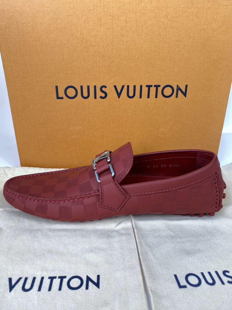 Louis Vuitton Louis Vuitton Red Checkered Loafers Size 6.5-yf Size US 6.5 / EU 39-40 - 5 Thumbnail
