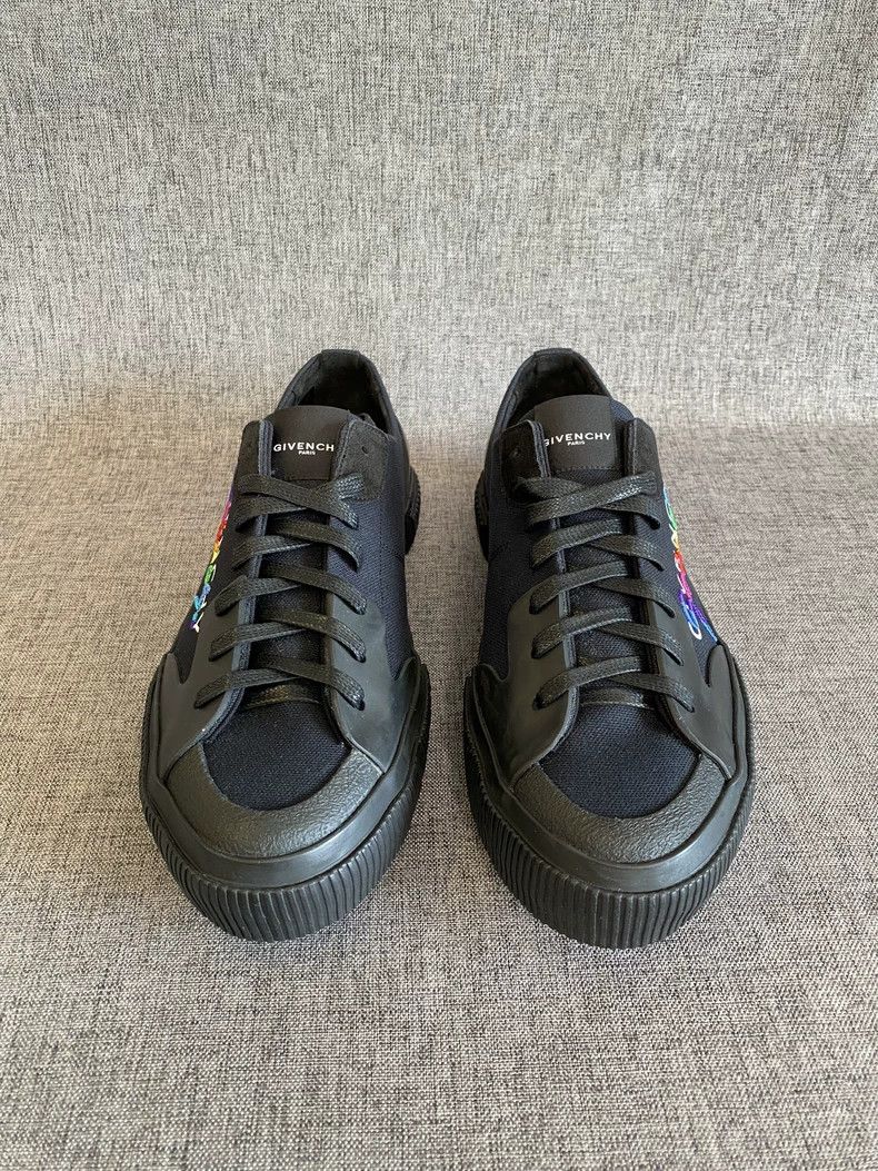Givenchy Givenchy Men's Canvas Embroidered Low Top Sneakers-yf Size US 8.5 / EU 41-42 - 4 Thumbnail