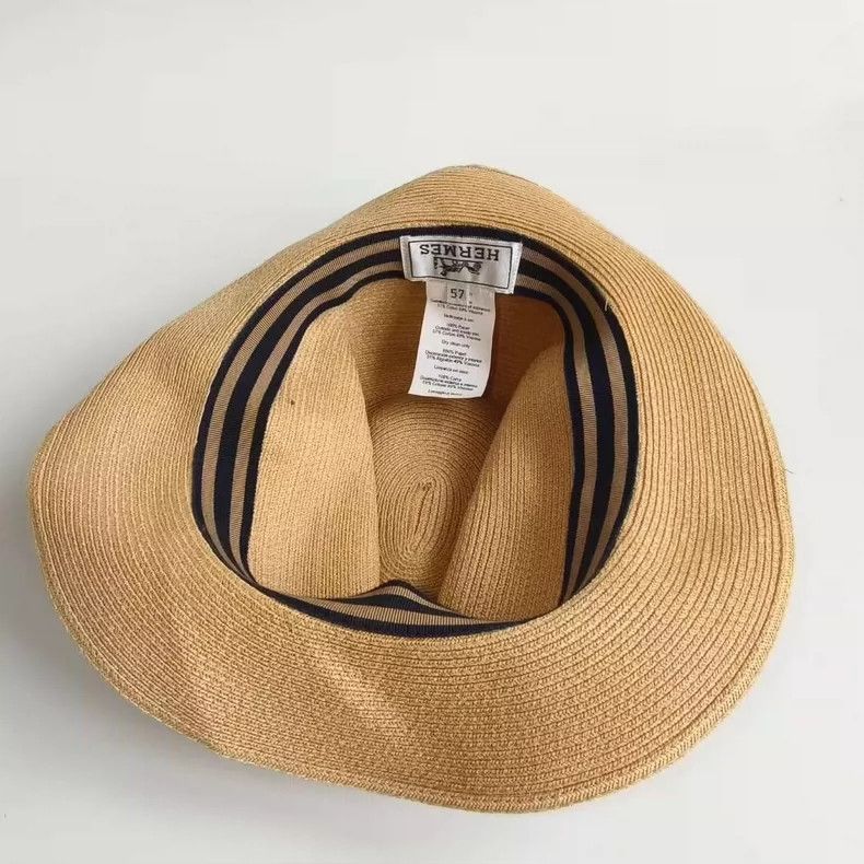 Hermes Hermes Blue White Brown Stripe Fisherman Hat-yf Size ONE SIZE - 3 Thumbnail