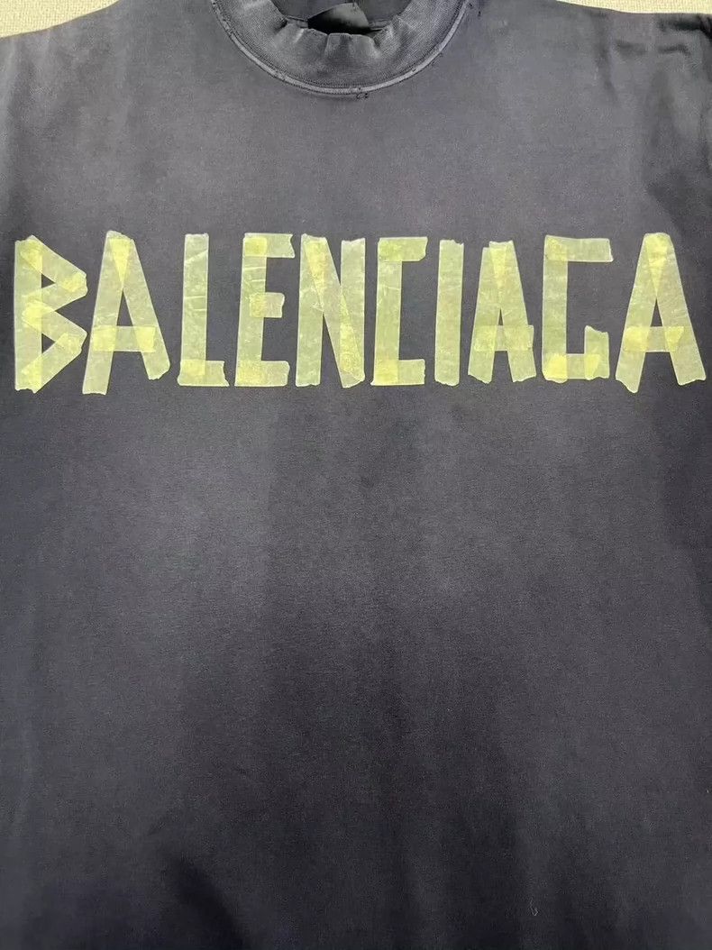 Balenciaga Balenciaga Logo Print Knit Short Sleeve T-Shirt-yf Size US XS / EU 42 / 0 - 3 Thumbnail