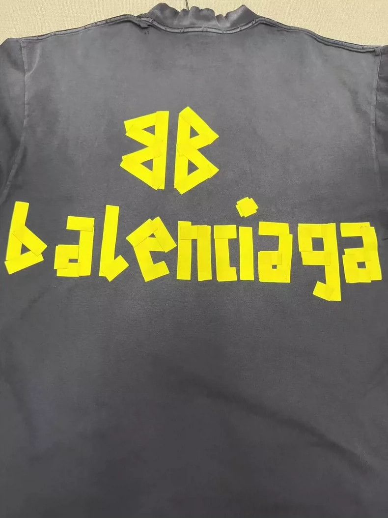Balenciaga Balenciaga Logo Print Knit Short Sleeve T-Shirt-yf Size US XS / EU 42 / 0 - 4 Thumbnail