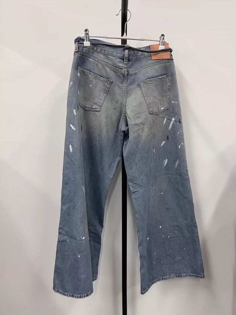 Acne Studios Acne Studios Wide-Leg Distressed Denim Pants-yf Size US 34 / EU 50 - 2 Thumbnail