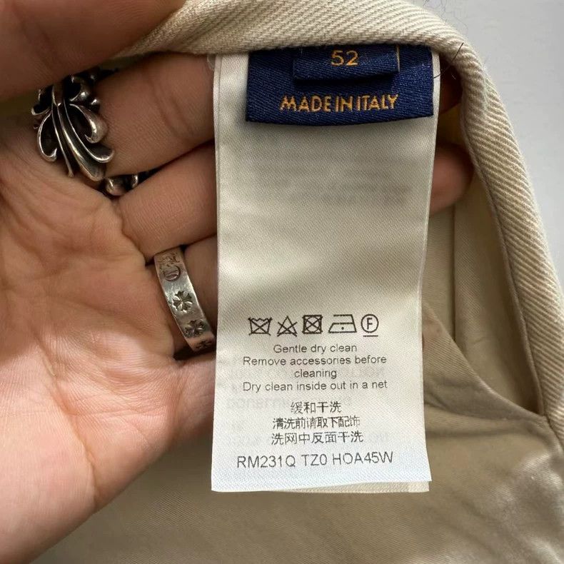 Louis Vuitton Louis Vuitton Beige Denim Jacket with Logo-yf Size US L / EU 52-54 / 3 - 5 Thumbnail