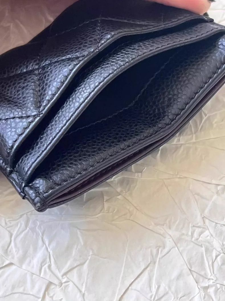 Chanel CHANEL Logo Quilted Lambskin Card Holder-yf Size ONE SIZE - 8 Thumbnail