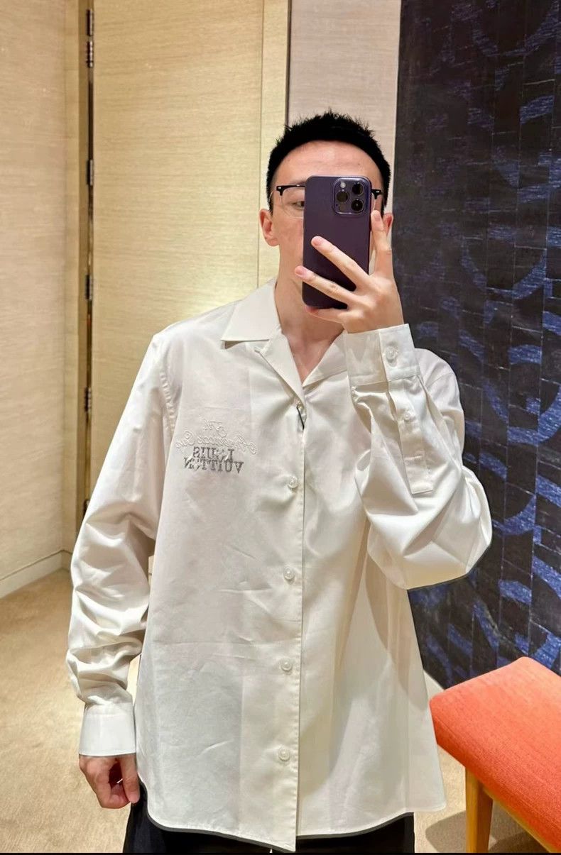 Louis Vuitton LV Louis Vuitton Long Sleeve Shirt with Logo-yf Size US XL / EU 56 / 4 - 9 Thumbnail