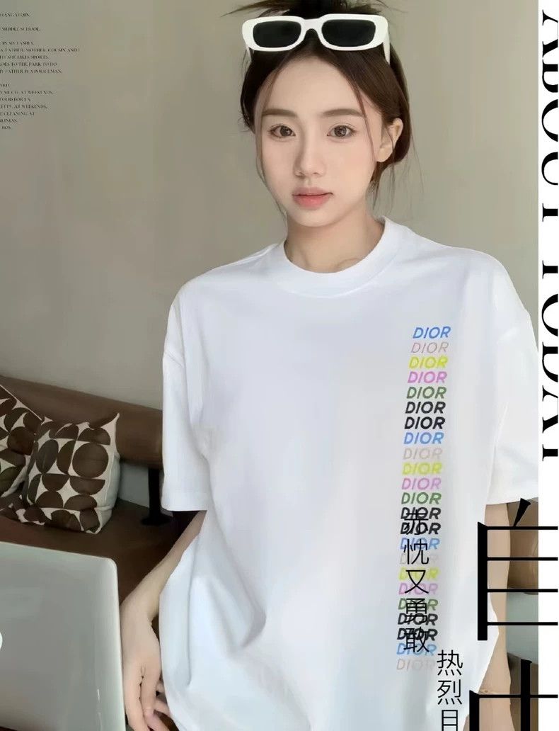 Dior Dior Logo Short Sleeve T-Shirt White-yf Size US M / EU 48-50 / 2 - 5 Thumbnail