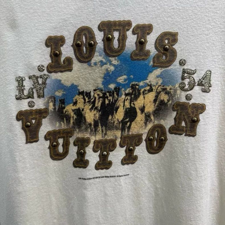Louis Vuitton Louis Vuitton Cowboy Series Short Sleeve T-Shirt-yf Size US L / EU 52-54 / 3 - 3 Thumbnail