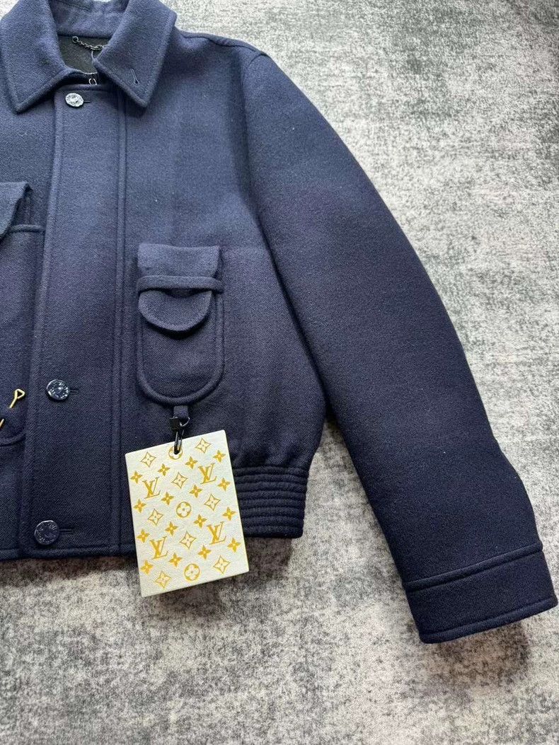 Louis Vuitton Louis Vuitton Navy Multi-Pocket Wool Jacket-yf Size US L / EU 52-54 / 3 - 4 Thumbnail