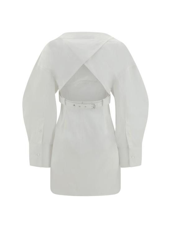 Jacquemus JACQUEMUS Women Dresses 243DR1991520 100 WHITE Size S / US 4 / IT 40 - 2 Thumbnail