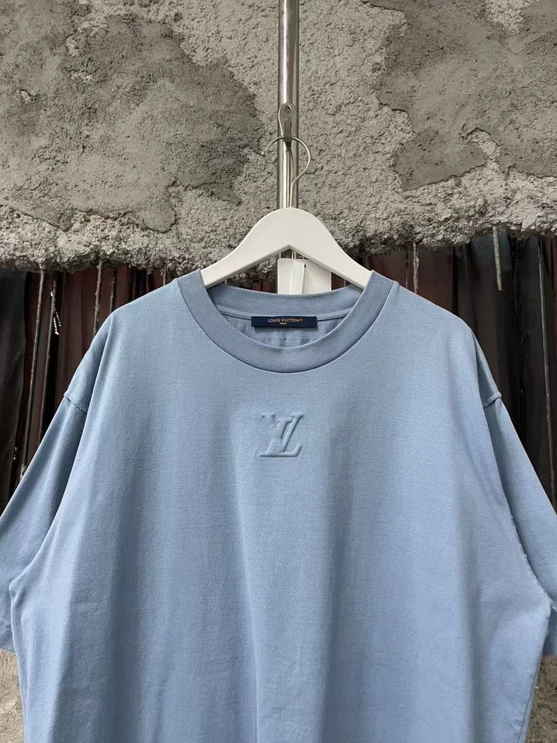 Louis Vuitton Louis Vuitton Blue Short Sleeve Shirt-yf Size US XL / EU 56 / 4 - 3 Thumbnail