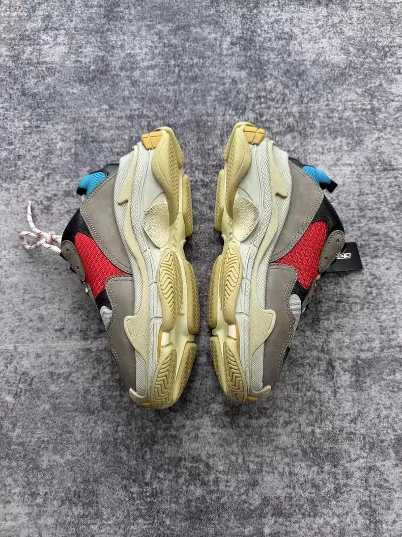 Balenciaga Balenciaga Triple S Dad Sneakers Red Blue-yf Size US 7.5 / EU 40-41 - 5 Thumbnail