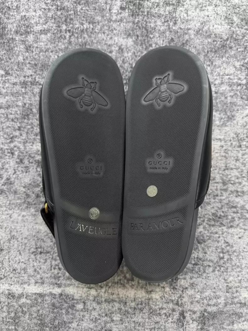 Gucci Gucci Black Embroidered Slip-On Sandals-yf Size US 8 / EU 41 - 6 Thumbnail