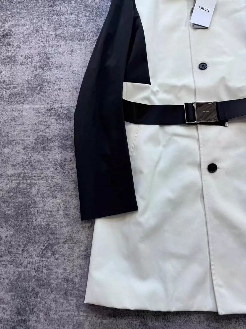 Dior Dior Black and White Belted Trench Coat-yf Size US XXL / EU 58 / 5 - 5 Thumbnail