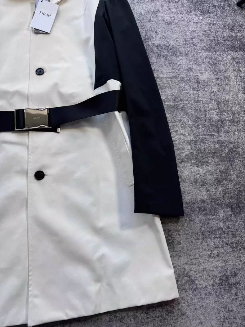 Dior Dior Black and White Belted Trench Coat-yf Size US XXL / EU 58 / 5 - 6 Thumbnail