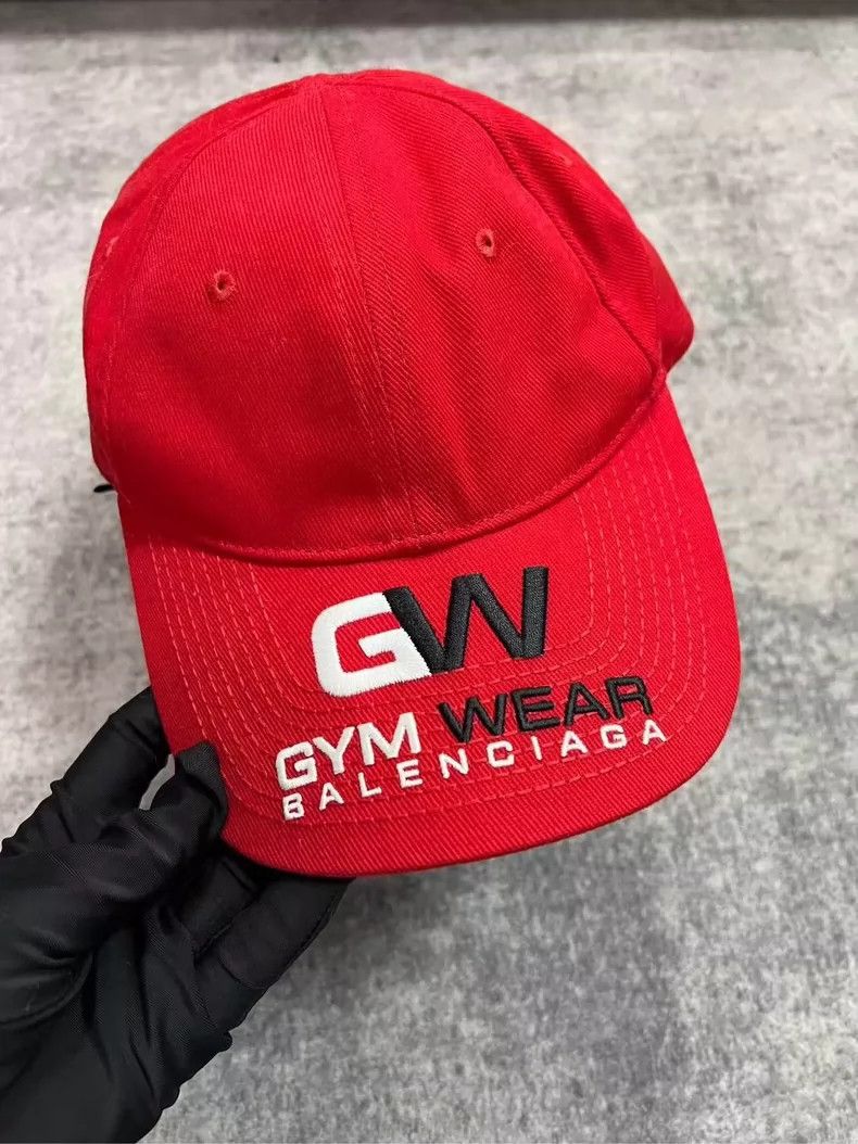 Balenciaga Balenciaga Red Gym Wear Baseball Cap-yf Size ONE SIZE - 2 Thumbnail
